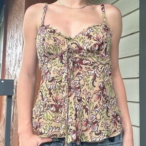 American Vintage Autumn Fall Summer Season Flowy Flowers Soft Girl Officr Chic